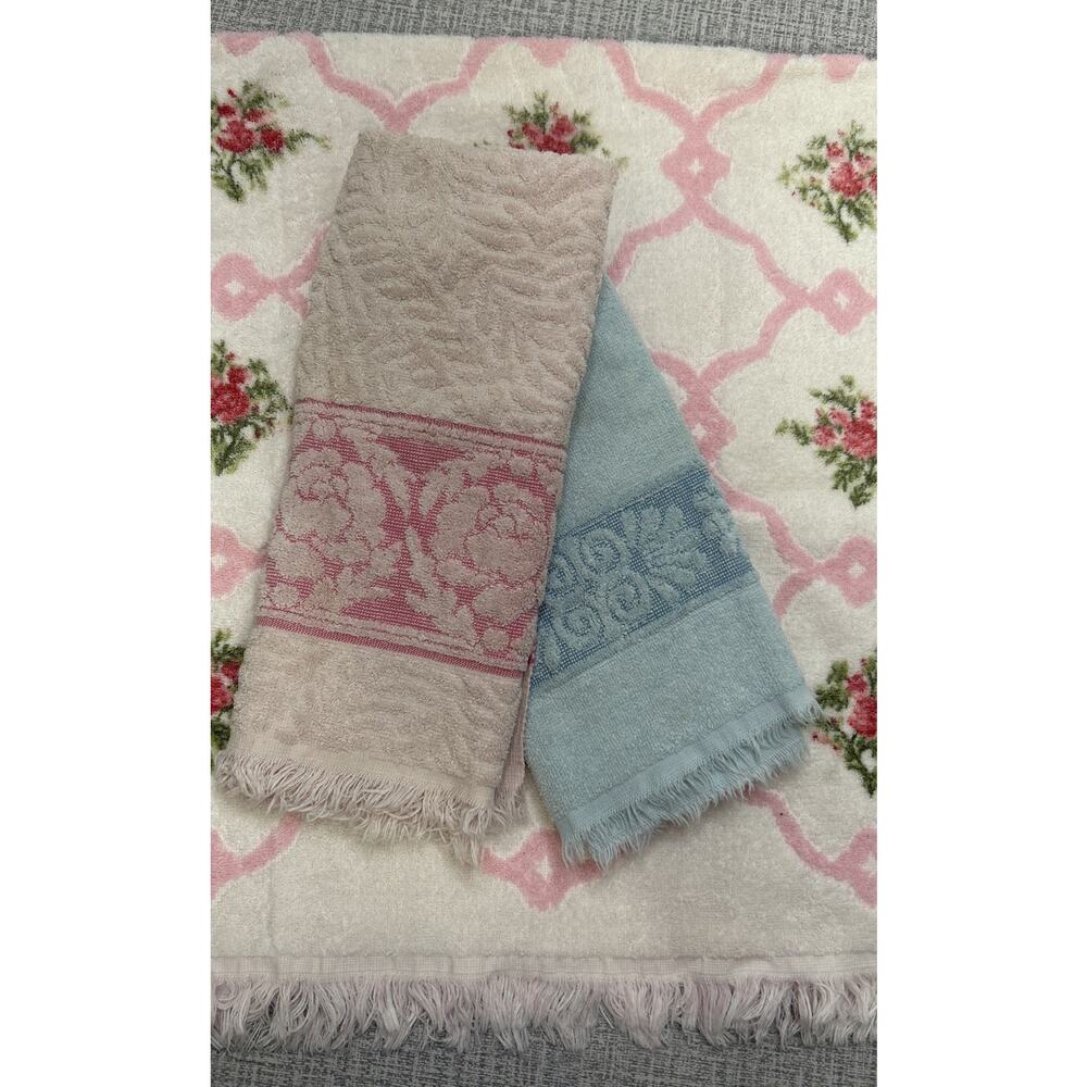 Vintage Cannon Monticello Cannon Royal Family Bath Towel & Hand towels Lot Of 3